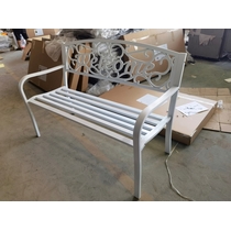 Скамейка из литого алюминия Велком (Welcome) White