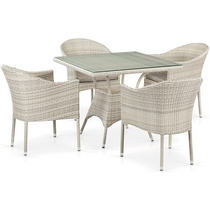 Комплект мебели Дюнкерк T190B-Y350A-W85-90x90 Latte 4Pcs (иск.ротанг)