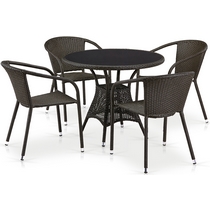 Комплект мебели Тренто T197ANS-Y137C-W53 Brown 4Pcs (иск.ротанг)