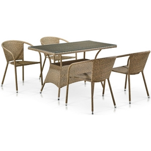 Комплект мебели из иск.ротанга Догана (T198D-Y137B-W56 Light Brown)