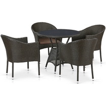 Комплект мебели Форли T707ANS-Y350-W53 Brown 4Pcs (иск.ротанг)