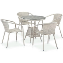 Набор мебели из иск.ротанга Эльвен T705ANT-Y137C-W85 4Pcs Latte