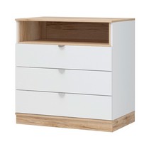 Комод 3 ящика Юкки КМ 3Я 900 (Дуб делано/Белый)