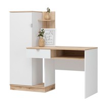 Стол компьютерный Юкки СТ 1Я 1500 (Дуб делано/Белый)