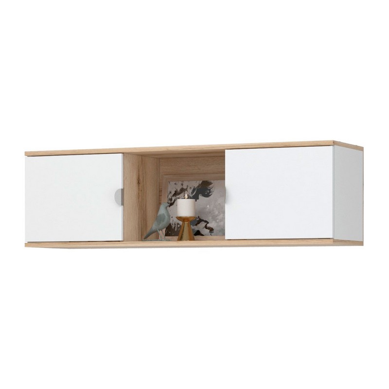 Полка Юкки ПЛ 1 1200 (Дуб делано/Белый)