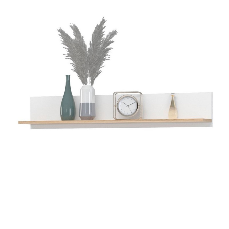 Полка Юкки ПЛ 2 1200 (Белый/Дуб делано)