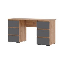 Письменный стол Хелен ПС 02 (серый графит/дуб крафт золото)
