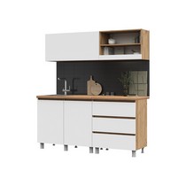 Кухня Хелен 1,7 (дуб крафт золото/белый)