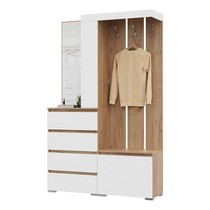 Прихожая Хелен ПР-01 (дуб крафт золотой/белый)