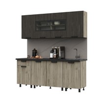 Кухня Эдинбург 2,0 (Фасад железный камень/Корпус дуб крафт серый)