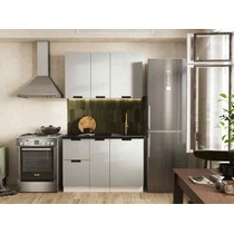 Кухня Сахара 1,2 м белый/холст грей (столешница - кастилло темный)