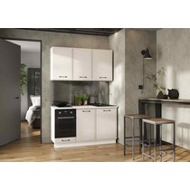 Кухня Индира 1,4 м белый/лофт дюна (столешница - мрамор лацио белый)