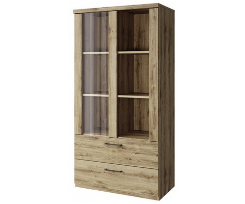 Шкаф с витриной 1V2S3N Дурсет (DOORSET) (дуб наварра)