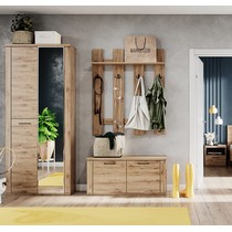 Комплект мебели в прихожую Дурсет (DOORSET) (дуб наварра)