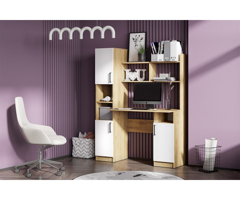 Стол компьютерный СТК 13 (дуб золотой/белый)