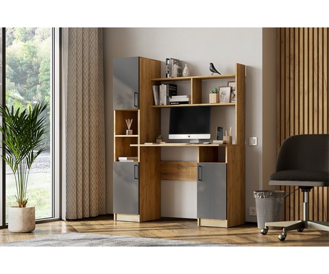 Стол компьютерный СТК 13 (дуб золотой/графит)