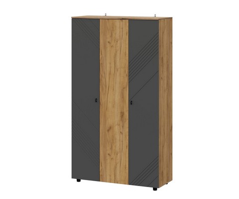 Шкаф трехстворчатый Байкал (дуб золотой/графит)