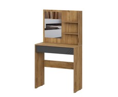 Стол туалетный с зеркалом Байкал (дуб золотистый, графит)