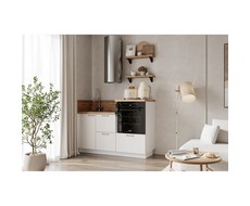 Кухонный гарнитур 1500 вариант 3 Лизет (белый софт матовый)