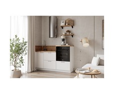 Кухонный гарнитур 1650 вариант 3 Лизет (белый софт матовый)