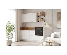 Кухонный гарнитур 1950 вариант 4 Лизет (белый софт матовый)