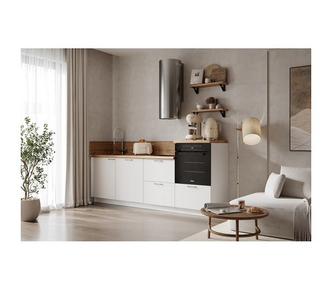 Кухонный гарнитур 2400 вариант 3 Лизет (белый софт матовый)