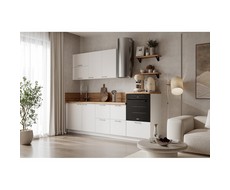 Кухонный гарнитур 2550 вариант 5 Лизет (белый софт матовый)