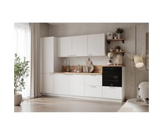 Кухонный гарнитур 3000 вариант 10 Лизет (белый софт матовый)