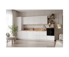 Кухонный гарнитур 3600 вариант 7 Лизет (белый софт матовый)