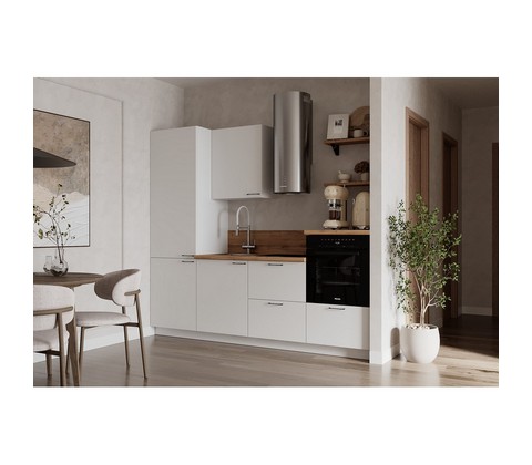 Кухонный гарнитур 2400 вариант 8 Лизет (белый)