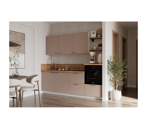 Кухонный гарнитур 2400 вариант 4 Лизет (крем)