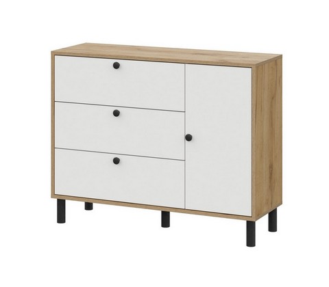 Комод КМ 25 (дуб золотой, белый)