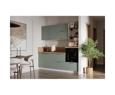 Кухонный гарнитур 2100 Олива эмаль вариант 4