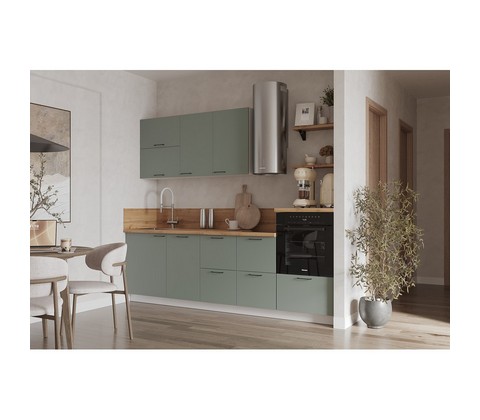 Кухонный гарнитур 2550 Олива эмаль вариант 2