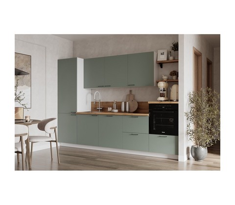 Кухонный гарнитур 3000 Олива эмаль вариант 7