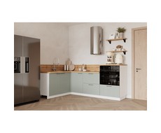 Кухонный гарнитур угловой 1500х2250 Олива эмаль вариант 5