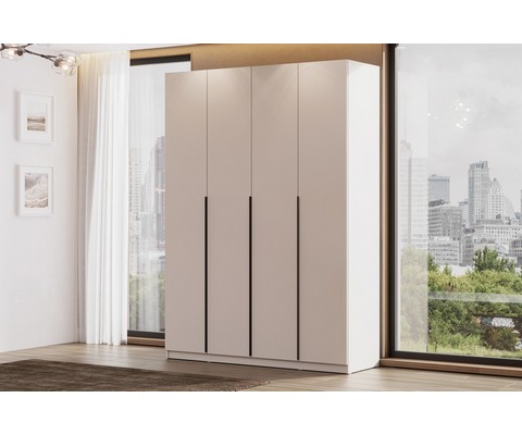 Шкаф распашной с наполнением 9 полок и штанга ШК 5 (меланж)