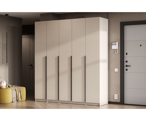 Шкаф распашной с наполнением 13 полок и штанга ШК 5 (меланж)