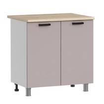 Шкаф напольный Аленушка Н 800 Лаванда Кашемир, скоба черный