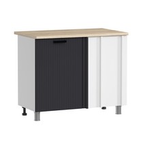 Шкаф напольный Аленушка НПУ 1000 Лотос Сталь, скоба антрацит