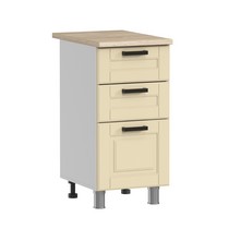 Шкаф напольный Аленушка Н3Я 400 Астра Крем, скоба черный