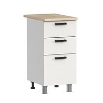 Шкаф напольный Аленушка Н3Я 400 Лаванда Молочный, скоба черный