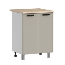 Шкаф напольный Аленушка Н 600 Магнолия Керамика, скоба черный