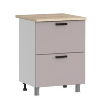 Шкаф напольный Аленушка Н2Я 600 Лаванда Кашемир, скоба черный