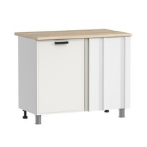 Шкаф напольный Аленушка НПУ 1000 Магнолия Молочный, скоба черный