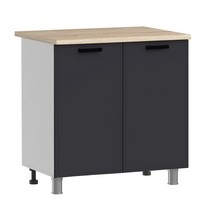 Шкаф напольный Аленушка Н 800 Магнолия Сталь, скоба черный