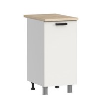 Шкаф напольный Аленушка Н 400 Лаванда Молочный, скоба черный