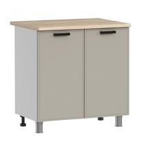 Шкаф напольный Аленушка Н 800 Магнолия Керамика, скоба черный