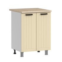 Шкаф напольный Аленушка Н 600 Орхидея Крем, скоба антрацит