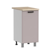 Шкаф напольный Аленушка Н 400 Магнолия Кашемир, скоба черный